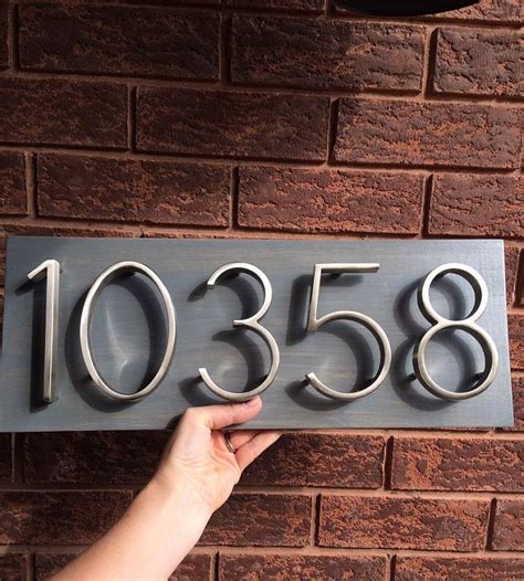 outdoor metal house numbers|outdoor wall mounted house numbers.